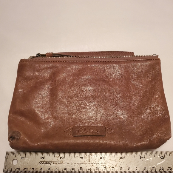 Distressed Leather Wristlet - Picture 3 of 3